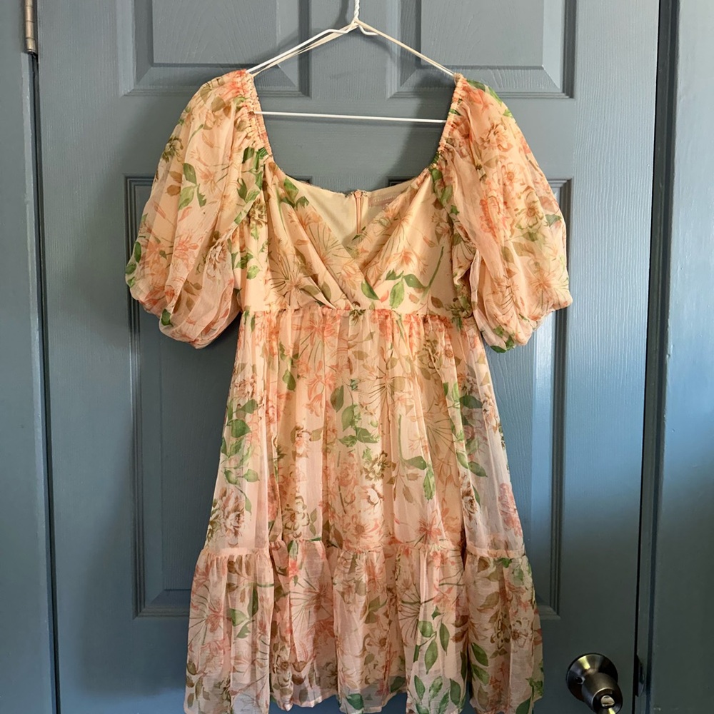 Floral Puff Sleeve Dress
